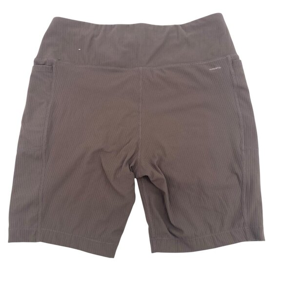Mondetta Performance Luxury Women's Size L Brown Active Ribbed Bike Shorts - Picture 2 of 11